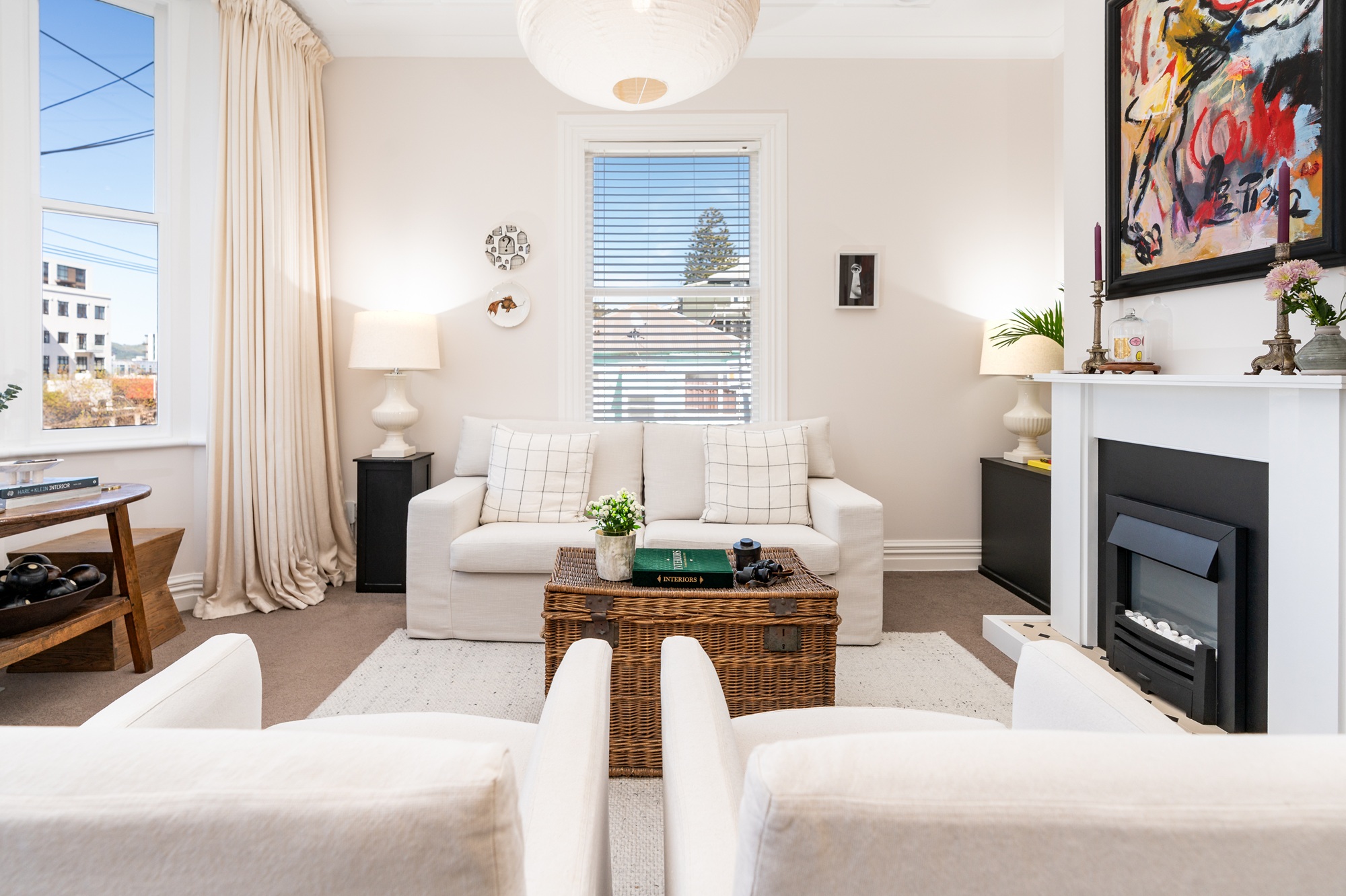 lounge partial staging by home staging company